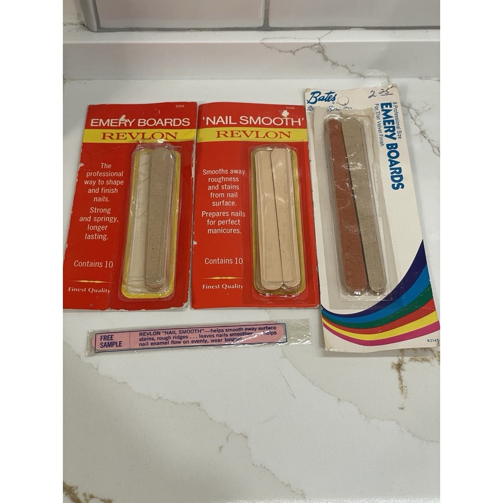 Vintage Nail File Lot Open Boxes Emery Board Nail Smooth Revlon Partial READ